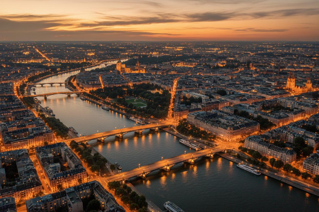 Vue aérienne de Paris